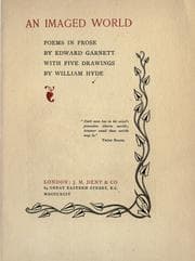 Tapa de An imaged world, poems in prose