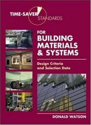 Tapa de Time-saver standards for building materials & systems