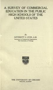 Tapa de A survey of commercial education in the public high schools of the United States
