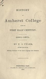 Tapa de History of Amherst College during its first half century 1821-1871