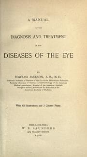 Tapa de A manual of the diagnosis and treatment of the diseases of the eye