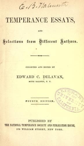 Tapa de Temperance essays