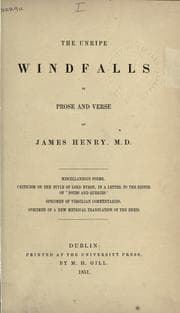 Tapa de The unripe windfalls, in prose and verse