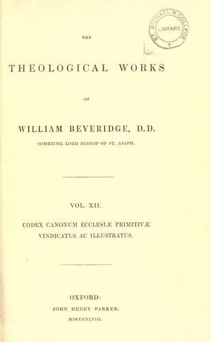 Tapa de Theological works.