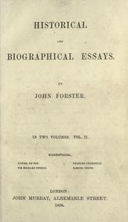 Tapa de Historical and biographical essays