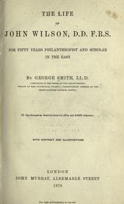 Tapa de The life of John Wilson, D. D., F. R. S