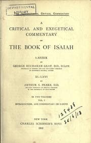 Tapa de A critical and exegetical commentary on the book of Isaiah 1-39. 40-66