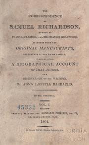 Tapa de The correspondence of Samuel Richardson