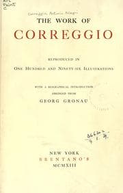 Tapa de The work of Correggio