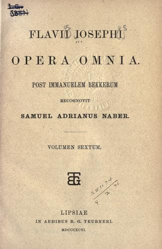 Tapa de Flavii Iosephi opera omnia