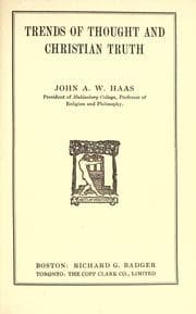 Tapa de Trends of thought and Christian truth