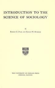 Tapa de Introduction to the science of sociology