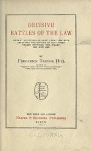 Tapa de Decisive battles of the law