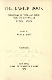 Tapa de The Lanier book