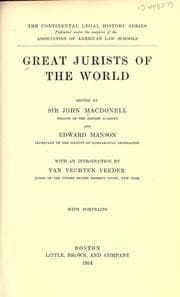 Tapa de Great jurists of the world