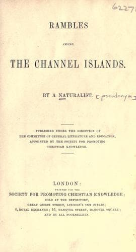 Tapa de Rambles among the Channel Islands