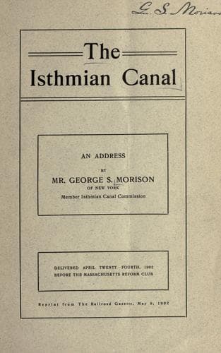 Tapa de The Isthmian Canal