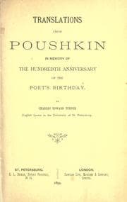 Tapa de Translations from Poushkin in memory of the hundredth anniversary of the poet's birthday