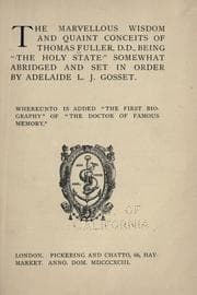 Tapa de The marvellous wisdom and quaint conceits of Thomas Fuller, D.D