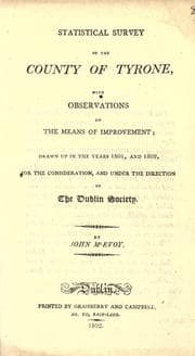 Tapa de Statistical survey of the county of Tyrone