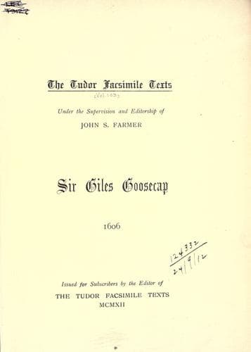 Tapa de Sir Giles Goosecap.  1606