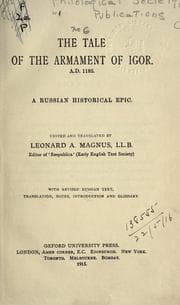 Tapa de The tale of the armament of Igor