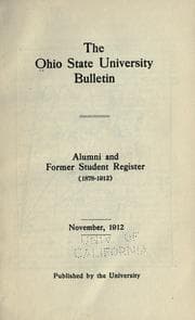 Tapa de Alumni and former students register, 1878-1912