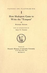 Tapa de How Shakspere came to write the ʻTempest,ʾ