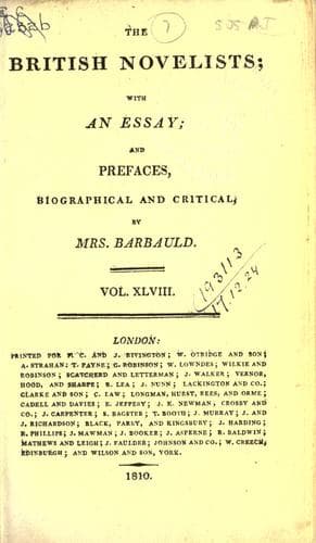Tapa de The British novelists.