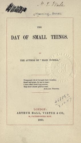 Tapa de The day of small things