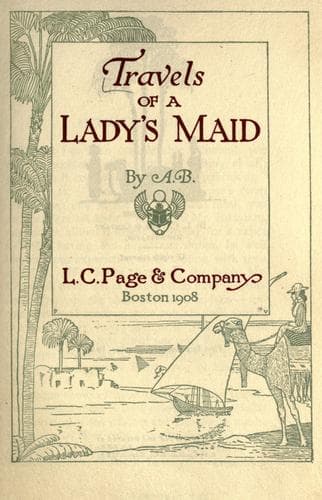 Tapa de Travels of a lady's maid