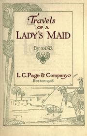 Tapa de Travels of a lady's maid