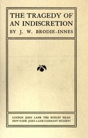 Tapa de The tragedy of an indiscretion