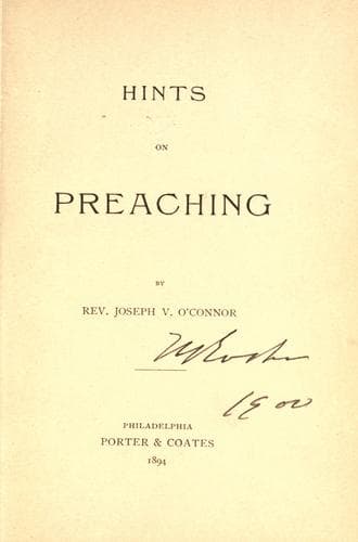 Tapa de Hints on preaching