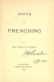 Tapa de Hints on preaching