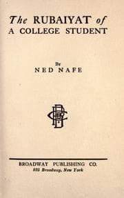 Tapa de The rubaiyat of a college student