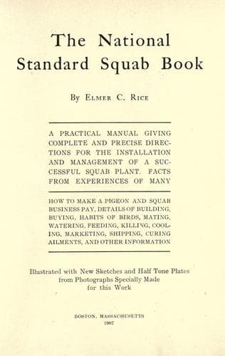 Tapa de The national standard squab book