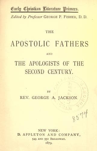Tapa de The Apostolic fathers