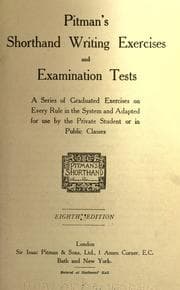 Tapa de Pitman's shorthand writing exercises and examination tests