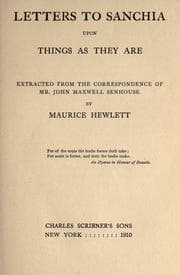 Tapa de Letters to Sanchia upon things as they are, extracted from the correspondence of Mr. John Maxwell Senhouse