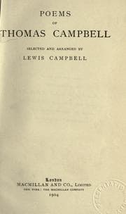 Tapa de The poems of Thomas Campbell