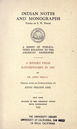 Tapa de A report from Natchitoches in 1807