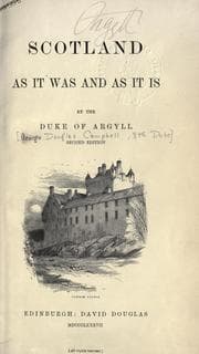 Tapa de Scotland as it was and as it is
