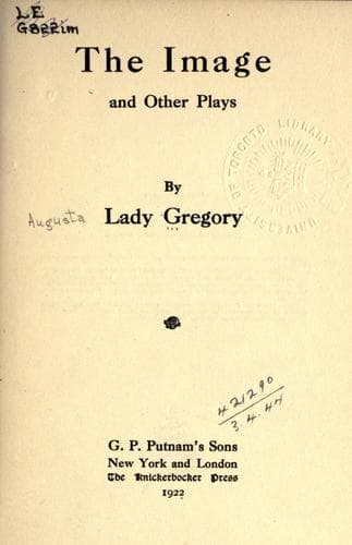 Tapa de The image and other plays