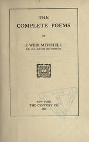 Tapa de The Complete Poems Of S. Weir Mitchell