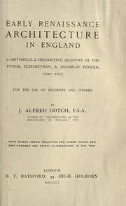 Tapa de Early renaissance architecture in England