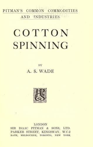 Tapa de Cotton spinning