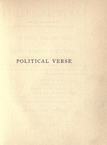 Tapa de Political verse