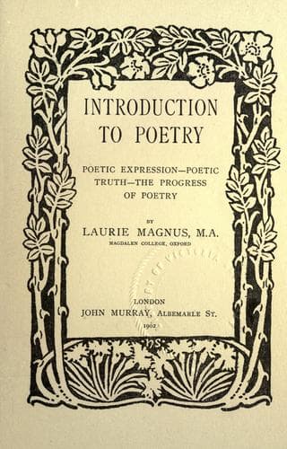 Tapa de Introduction to poetry