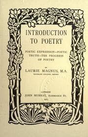 Tapa de Introduction to poetry